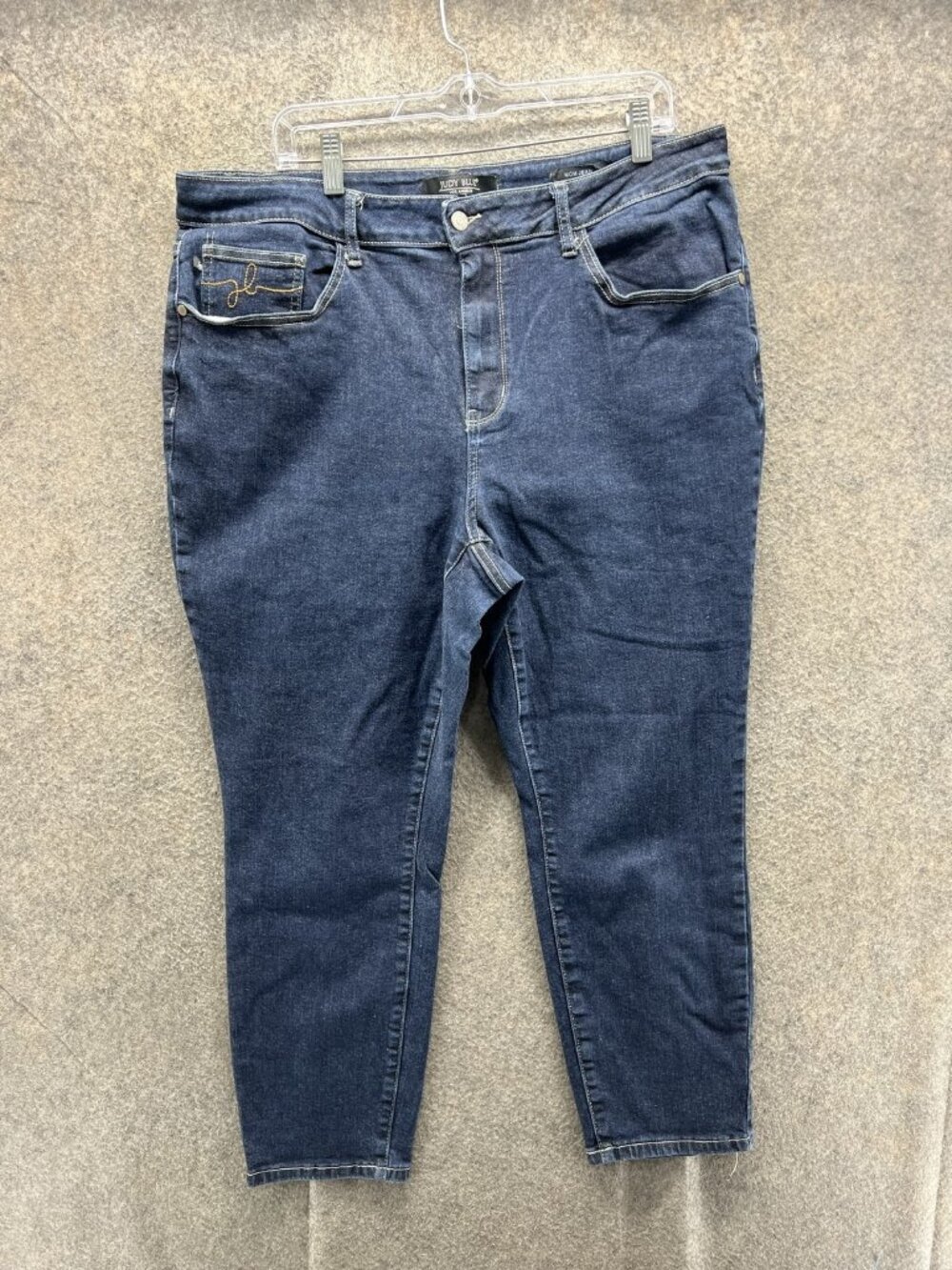 Judy Blue Mom Jeans Womens 20W Blue Dark Wash High Rise Relaxed Stretch Denim